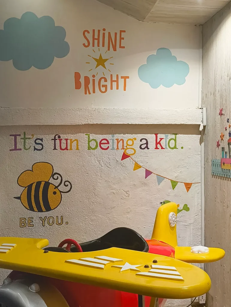 Indoor space with art and crafts