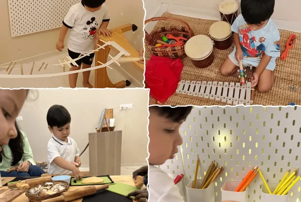 Toddler exploring quietly during unstructured play at Circles & Cycles, Bandra