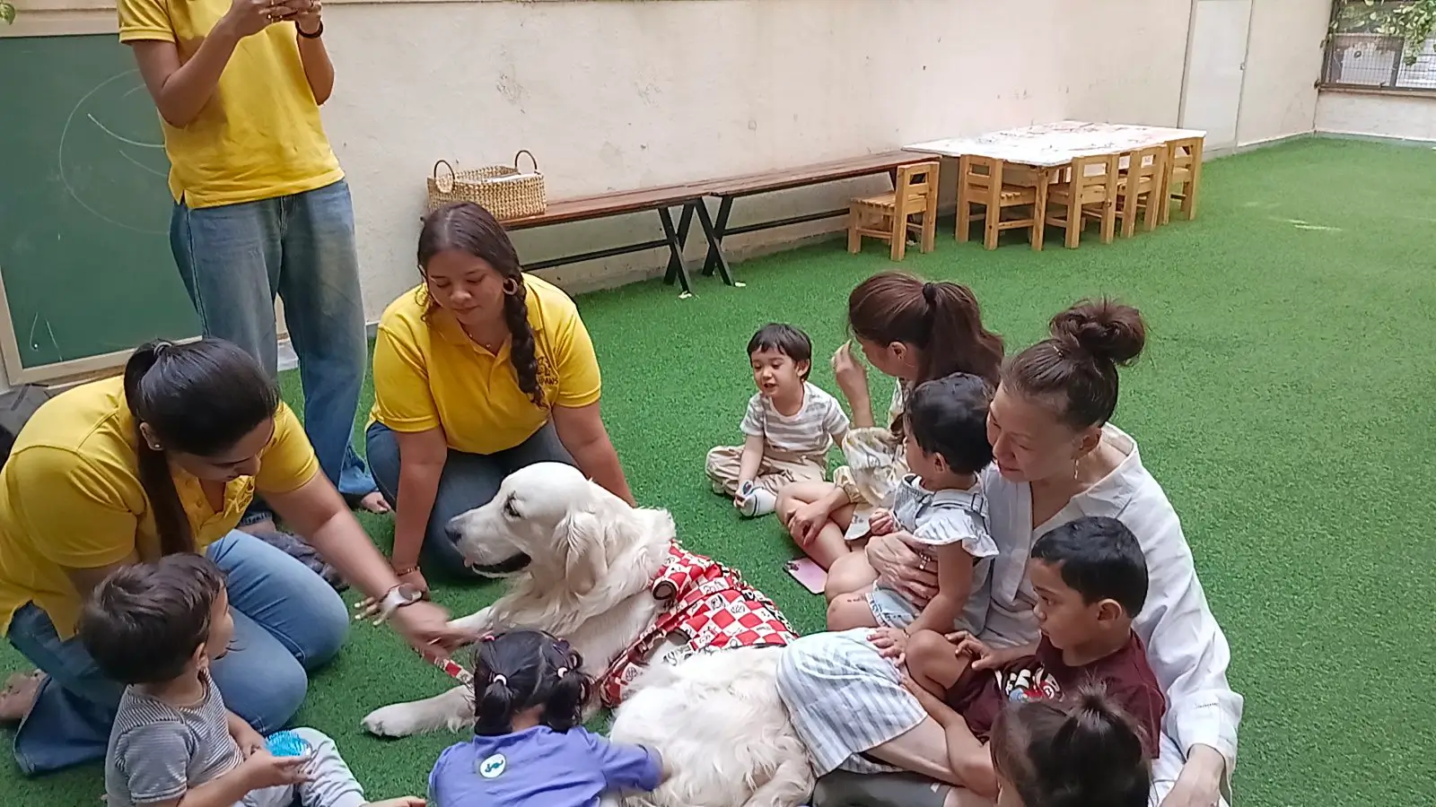 Children of different abilities playing together in an inclusive classroom at Circles & Cycles, Bandra