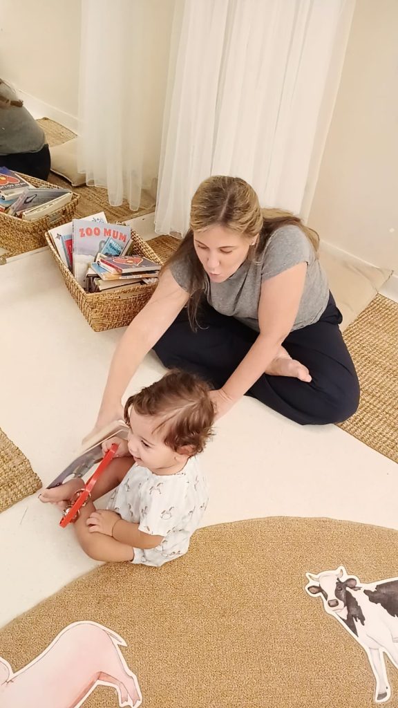 Toddler communicating through gesture and movement at Circles & Cycles, Bandra
